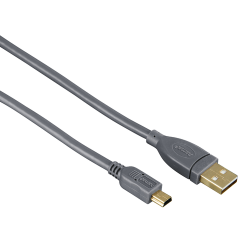 Hama 00125224 USB кабель USB 2.0 1,8 m Mini-USB B USB A 0,48 Gbit/s Серый
