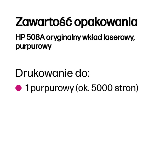 HP 508A oryginalny wkład laserowy, purpurowy