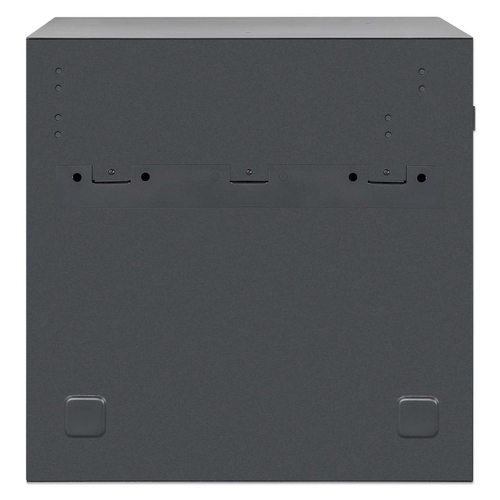 Manhattan Laadkast voor 10 laptops (tot 16"), laden via interne AC-adapters (EU) (installatie van voedingskabels van apparaten vereist), geschikt voor ALLE laptops, iPad, MacBook en Chromebook, vakken 380×30×280 mm, laadtrolley, afsluitbaar