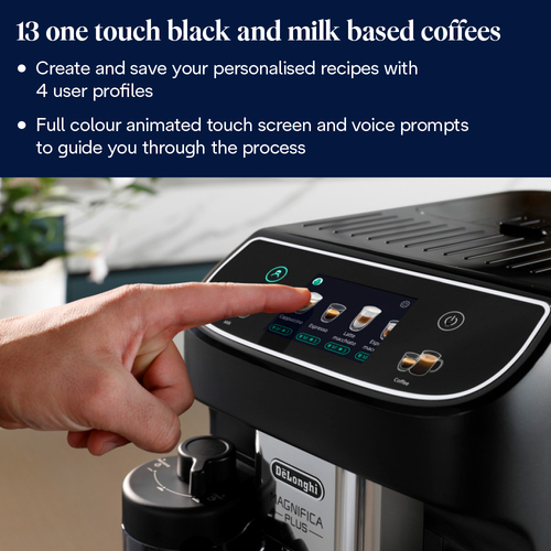 Delonghi Bean to Cup Automatic Coffee Machine, Magnifica Plus in Black Black - image 2