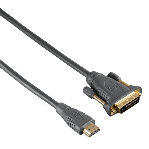 Hama 00133403 видео кабель адаптер 1,8 m DVI-D HDMI Тип A (Стандарт) Серый