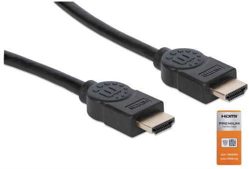 Manhattan Cable HDMI Premium certificado 4K@60Hz con Ethernet, 3 m, para TODOS los usos 4K y 1080p/HD; preparado para actualizar ahora o más adelante, negro, High Speed, garantía de por vida, equivalente a HDMM3MP imagen 2