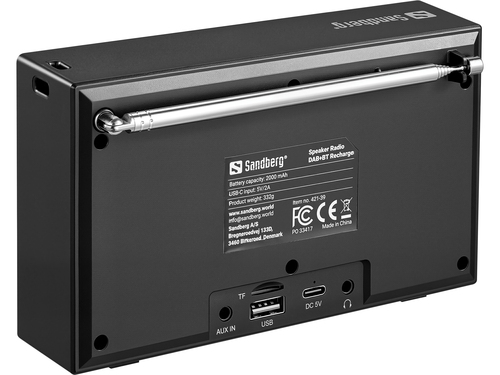 Sandberg Speaker Radio DAB+BT Recharge – image 4