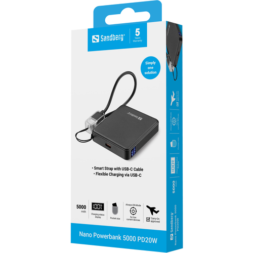 Sandberg Nano Powerbank 5000 PD20W – image 6