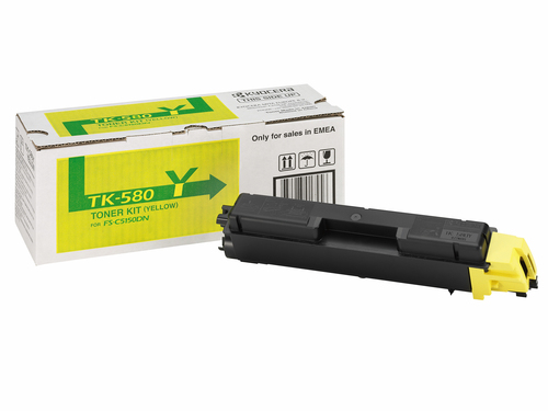 Original Kyocera TK-580Y Yellow Toner Cartridge - image 3