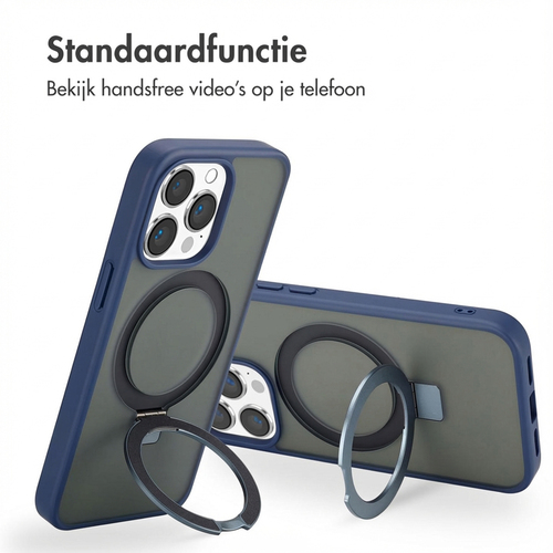 Accezz Ring Stand Backcover met MagSafe iPhone 13 Pro Max - Blue, afbeelding 3