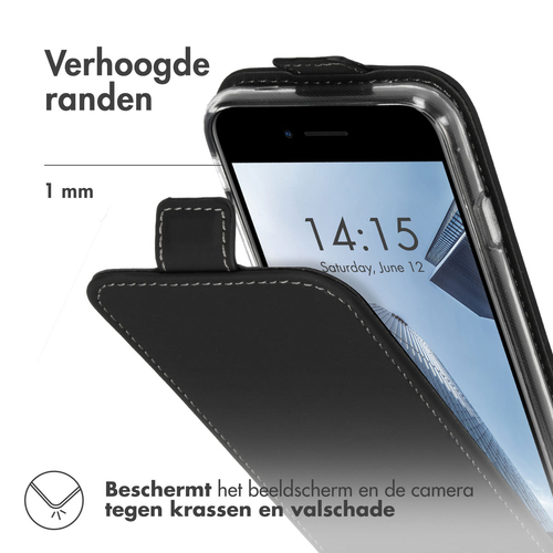 Accezz Flipcase voor Apple iPhone SE (2022 / 2020) / 8 / 7 Telefoonhoesje Zwart, afbeelding 3