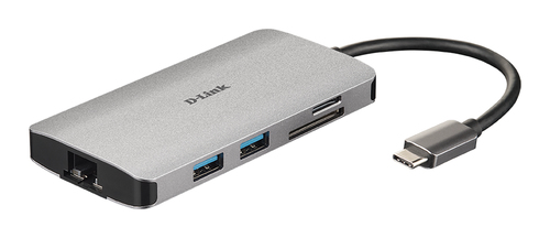 D-Link DUB-M810 USB-Typ C Docking Station für Notebook - 100 W - 3 x USB 3.0 - USB Typ C - Netzwerk (RJ-45) - HDMI - Kabel