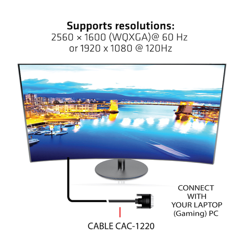 CLUB3D DVI-D DUAL LINK (24+1) CABLE BI DIRECTIONAL M/M 10m 32.8 ft 28AWG Zwart, afbeelding 5