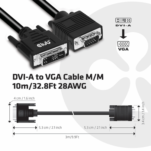 Club 3D DVI-A naar VGA kabel, afbeelding 3