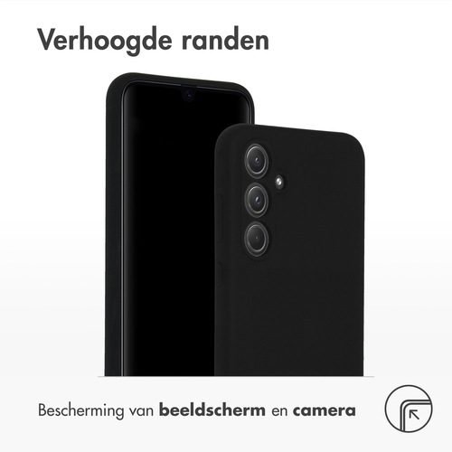 Accezz Liquid Silicone Backcover Samsung Galaxy A55 - Zwart, afbeelding 4