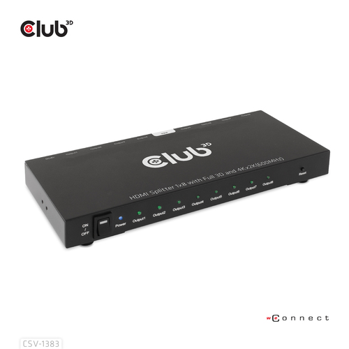 Club 3D 1 to 8 HDMI Splitter Full 3D and 4K60Hz (600MHz), afbeelding 2