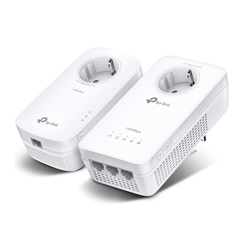 TL-WPA8631P KIT Kit (2 piezas) Powerline AV2 TP-Link TL-WPA8631PKIT Wi-Fi AC1300 One Mesh con power socket 1 x TL-WPA8631P / 1 x TL-PA8010P UPC 845973099770