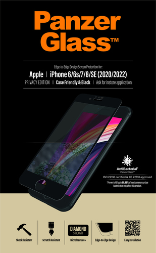PanzerGlass Black & Case Friendly Privacy - Schermbeschermer voor mobiele telefoon, afbeelding 9