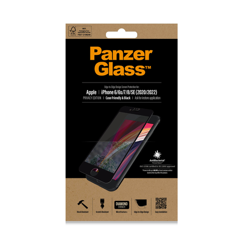 PanzerGlass Black & Case Friendly Privacy - Schermbeschermer voor mobiele telefoon, afbeelding 2