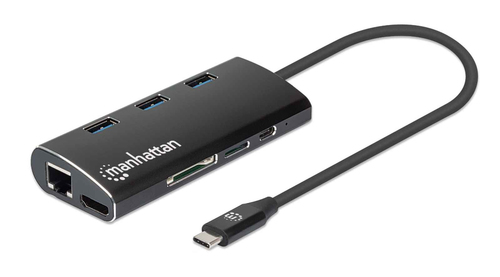 Manhattan USB 3.2 Gen 1 USB-C Multiport-Adapter, USB-C-Stecker auf, 4K