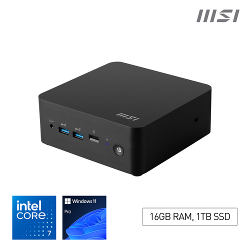 Msi Cubi Nuc 1M Mini Desktop PC - Intel®Core 7, 1 TB SSD, Black, Black - image 1