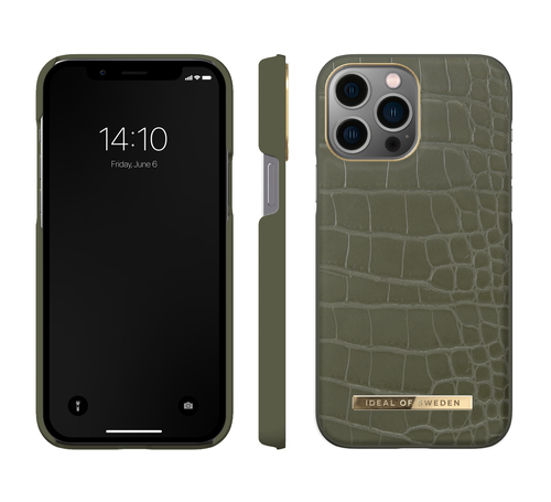 iDeal of Sweden Atelier Case iPhone 12PM/13PM Khaki Croco – image 2