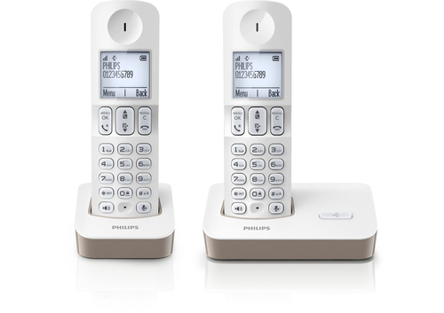 Philips D4002WC/FR telephone DECT telephone Caller ID Beige, White – image 2