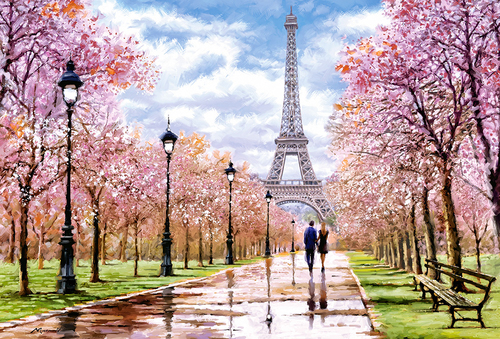 LAND ROMANTIC WALK IN PARIS 1000 PCS PUZZLE.