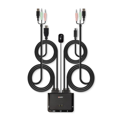 Lindy 2 Port HDMI 18G, USB Type C Cable KVM Switch, afbeelding 2