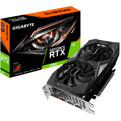 GV-N2060D6-6GD Gigabyte GeForce RTX 2060 D6 6G - Tarjeta gráfica - GF RTX 2060 - 6 GB GDDR6 - PCIe 30 x16 - HDMI 3 x DisplayPort