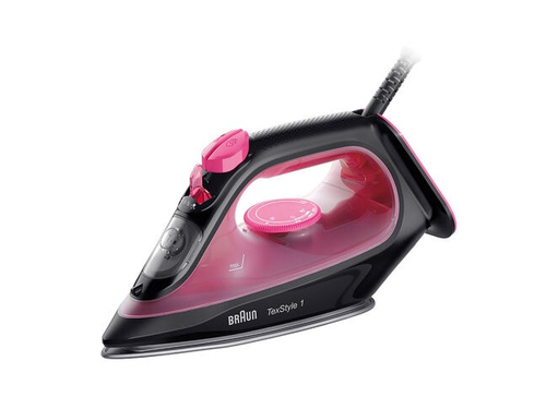 Braun TexStyle 1 Утюг для сухой глажки и отпаривания Керамическая подошва 2000 W Черный, Пурпурный