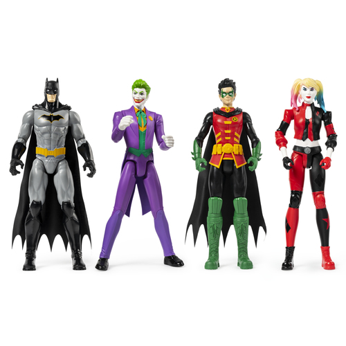 DC Comics , Batman 12-Inch Action Figure Collectible 4-Pack, Toys for Kids and Collectors Ages 3 and up (Styles May Vary)