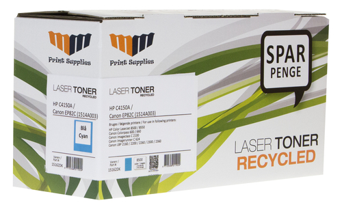 MM Cyan Laser Toner - HP C4150A / Canon EP-82C (1514A003) - For HP Color LaserJet / Canon LBP & ImageClass C