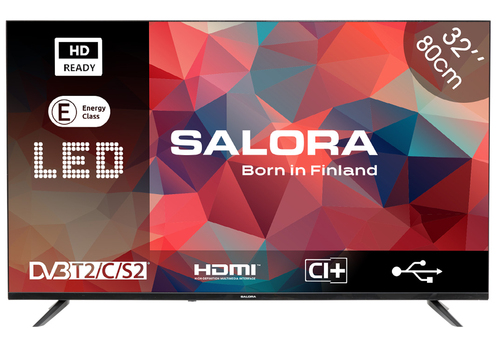Salora 32HDB200 TV 81.3 cm (32") HD Black 180 cd/m²