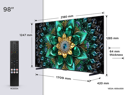 Tcl 98Q6C-UK 2025 98" 4K QD-Mini LED Uhd Smart TV - Black - image 2