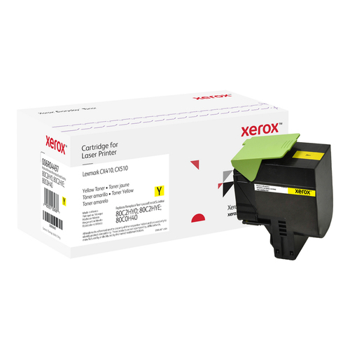 Xerox Everyday™ Yellow Toner by Xerox compatible with Lexmark 80C2HY0/80C2HYE/80C0H40, High capacity