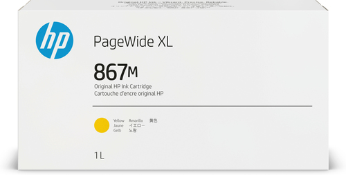 HP 867M 1-liter Yellow PageWide XL Ink Cartridge – image 1