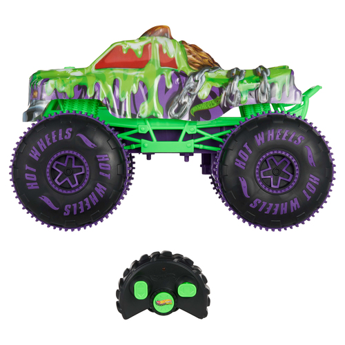 Hot Wheels Monster Trucks Mutant Chaos Wreckin’ Wolf RC, Battery-Powered Remote-Control Toy – image 4