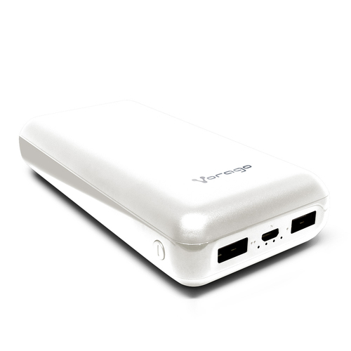 Power Bank VORAGO PB-550-WH, Blanco, 20000 mAh, 5 V, Li-Ion PB-550-WH PB-550-WHEAN 7502266677956UPC  - PB-550-WH