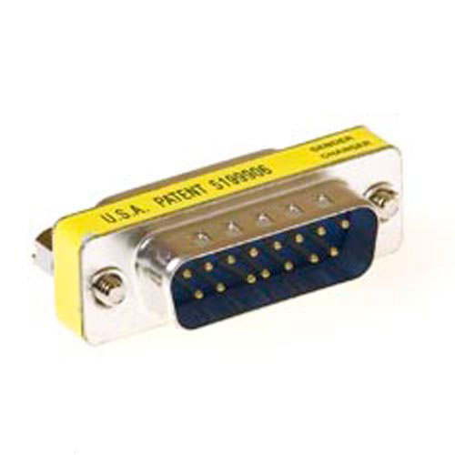 ACT AB9043 kaabli soomuutja 15 pin D-sub Roostevaba teras, Kollane