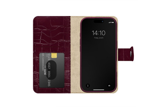 iDeal of Sweden Magnet Wallet+ MagSafe iPhone 16 Fine Wine Croco – image 3