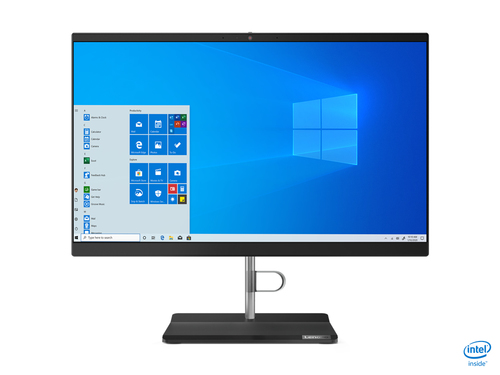 11FN008XLS Lenovo V50a-22IMB AIO 11FN - Todo en uno - con soporte de monitor - Core i3 10100T / 3 GHz - RAM 8 GB - HDD 1 TB - UHD Graphics 630 - GigE - WLAN 80211a/b/g/n/ac Bluetooth 50 - Win 10 Pro 64 bits - monitor LED 215 1920 x 1080 Full HD - teclado español Latinoamérica - negro azabache - TopSeller