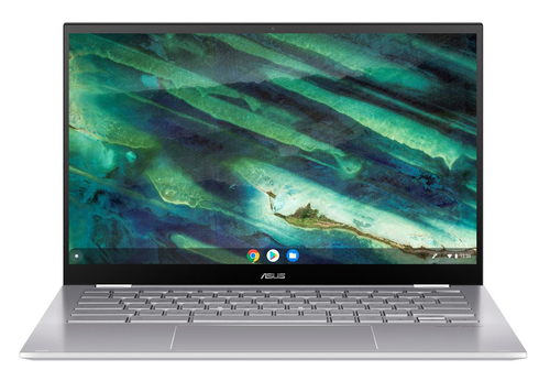 PORTATIL LAPTOP ASUS CHROMEBOOK 14 FHD FLIP TOUCH SCREEN/CORE I3 10110U/8GB/128GB SSD M.2 NVME PCIE/USB 3.2 TIPO C/BLUETOOTH/WEBCAM HD/PLATA/LECTOR DE HUELLA/CHROME OS/TECLADO ESPAÑOL - C436FA-I38G128CO-01