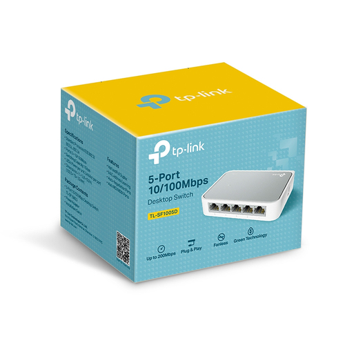 TP-Link TL-SF1005D 5-Port 10/100 Mbps Unmanaged Desktop Switch - White, EU Plug - image 3