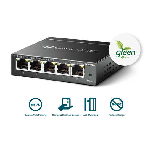 TP-Link Managed Network Switch 5-Port Gigabit, Support QoS Vlan Igmp Snooping, Network Monitoring through Web Interface, 2.82 W, New - image 7