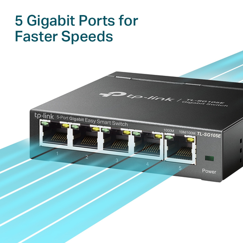 TP-Link Managed Network Switch 5-Port Gigabit, Support QoS Vlan Igmp Snooping, Network Monitoring through Web Interface, 2.82 W, New - image 6