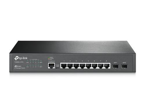 T2500G-10TS Switch JetStream Gigabit administrable Capa 2 8 puertos 10/100/1000 Mbps 2 puertos SFP T2500G-10TS