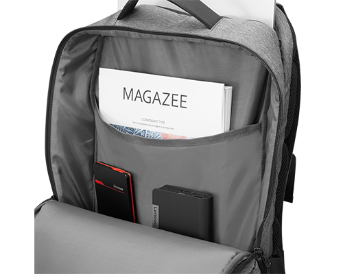 Lenovo Urban B730 notebooktas 43,9 cm (17.3 ) Rugzak Houtskool, Grijs, afbeelding 4