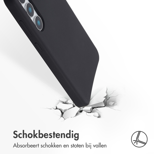 Accezz Liquid Silicone Backcover voor Samsung Galaxy S25 Plus Telefoonhoesje Zwart, afbeelding 3