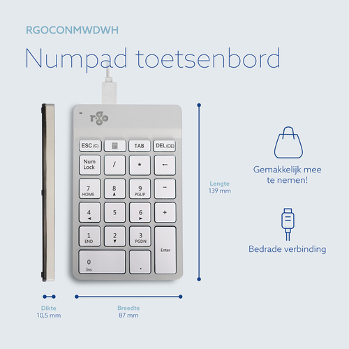 R Go Numeriek Toetsenbord Compact break - Toetsenpaneel, afbeelding 8