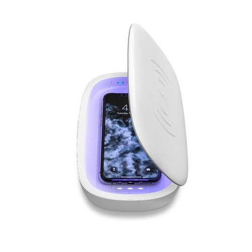 401306149 mophie - UV Sanitizer / cargador inalámbricor para teléfono móvil - blanco