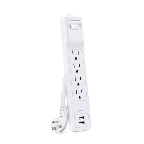 P403URC1 - SURGE PROTECTOR - 125 V - CIRCUIT BREAKER - 15A - 4  NEMA 5-15R - WHI