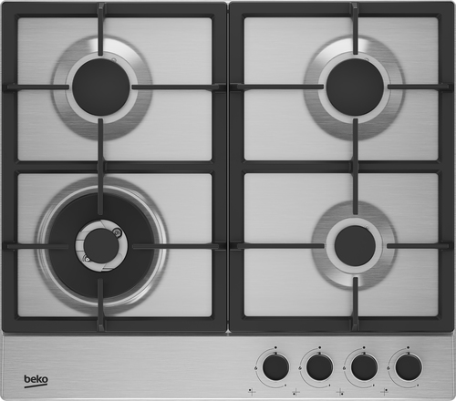 Beko HIAW64225SX varná deska Nerezová ocel Vestavěné 58 cm Plynový 4 zóna/zón