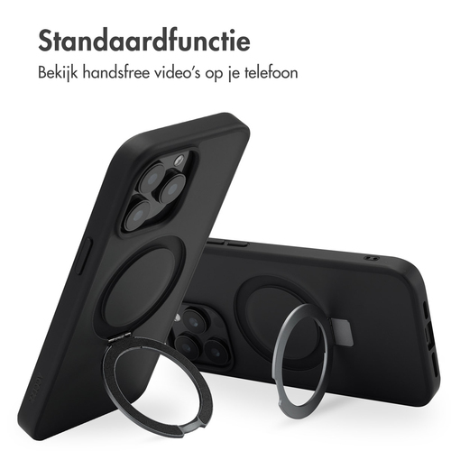 Accezz Ring Stand Backcover met MagSafe iPhone 15 Pro Max - Zwart, afbeelding 3